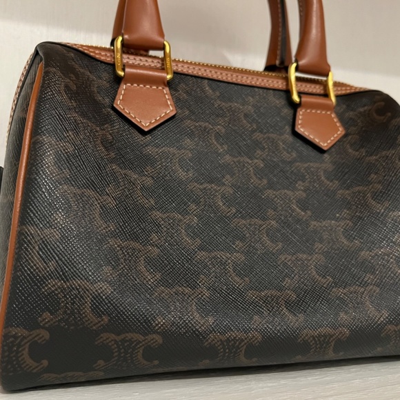 Celine Small Boston Bag (Triomphe canvas) - Picture 2 of 6